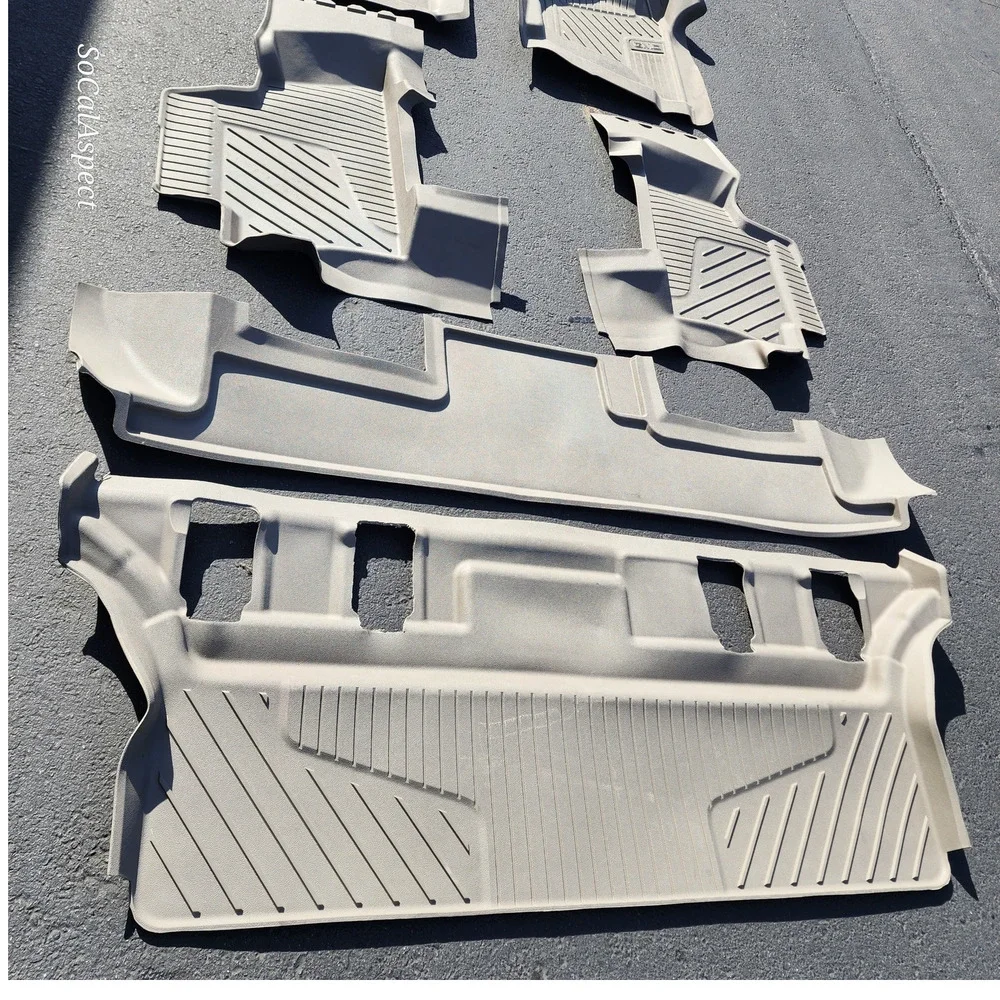 2015 -2020 OEM GM YUKON floor liner tan mats Front Rear Middle Back